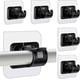 thumbnail image 1 of 6pcs Curtain Rod Holders, Self -adhesive Curtain Rod Bracket Nail -free Adjustable Bar Bracket Holder, Curtain Rod Bracket For Wall Brackets (black), 1 of 5