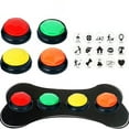 thumbnail image 1 of Dog Talking Button Set C, 4-Button Pet Communication System with Bone Pad & Stickers, Winter Indoor Activity for Bored Dogs or Valentine's Playtime, Easy to Use & Record Custom Sounds, 1 of 8