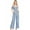 Blue, variant on A. Calin Women's Juniors Nautical Crop Top Palazzo Pants Matching Separates Set (Small, Blue)