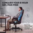 thumbnail image 2 of Vyrox High-Back Office Chair, Ergonomic PU Leather Desk Chair, Conference Chair with Adjustable Height & 360° Wheels, Black, 2 of 8