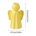 thumbnail image 3 of Ceramic Vase,Flower Pots,Cute Art Solid Color Design for Living Room,Indoor Space Desktop Decoration,Yellow, 3 of 6