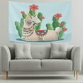 thumbnail image 4 of Coolnut Tapestry Wall Hanging Funny Alpaca Llama Cactus Tapestry Polyester Tapestry Bright Wall Art Wall Blanket Wall Decor for Bedroom Living Room Dorm Decor（80 x 60 inch） Home Decor Gifts, 4 of 7
