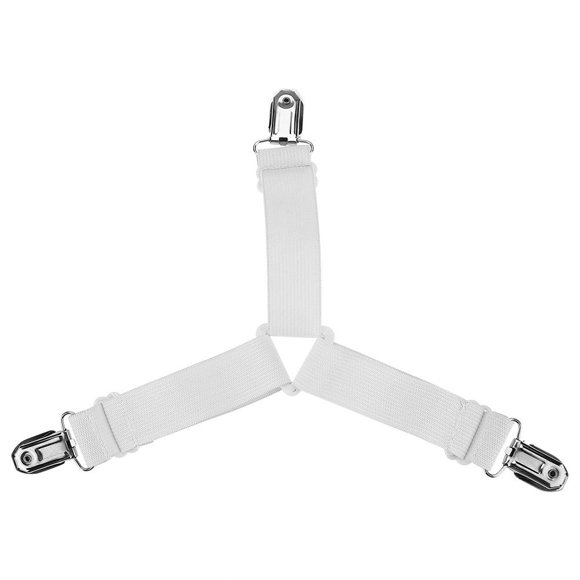 Greensen Sheet Strap, Sheet Suspender,4pcs Adjustable Triangle Bed Mattress Sheet Holder Straps Clips Gripper Fasteners
