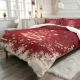 thumbnail image 2 of Yspwyqan Christmas Tree Music Note 3 Piece Bedding Set Twin XL, Musical Note Snowflake Christmas Tree Quilt Set with 2 Pillow Shams for Holiday Bedroom Decor, 2 of 7