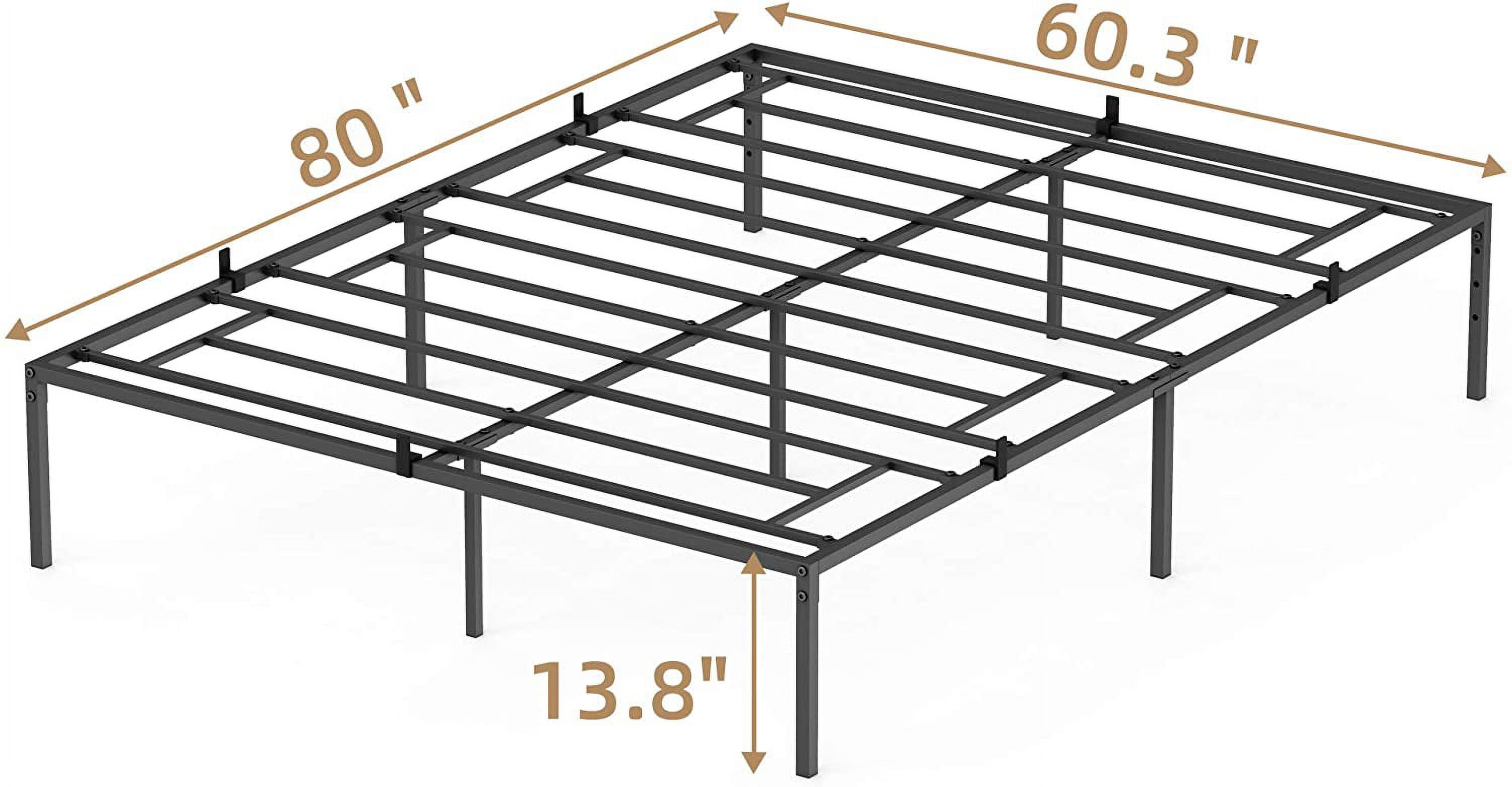 Queen Metal Platform Bed Frame with Sturdy Steel Bed Slats