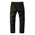 thumbnail image 3 of Pantalones a juego con la parte delantera plana y ajustada para hombre, color verde, talla 34, 3 of 5
