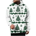 thumbnail image 2 of Aobny Winter Hoodies for Men White Christmas Graphic Shirt Hooded Pullover Athletic Work Tops,M, 2 of 6