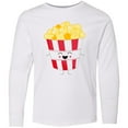 thumbnail image 3 of Inktastic Cute Kawaii Popcorn Long Sleeve Youth T-Shirt, 3 of 5