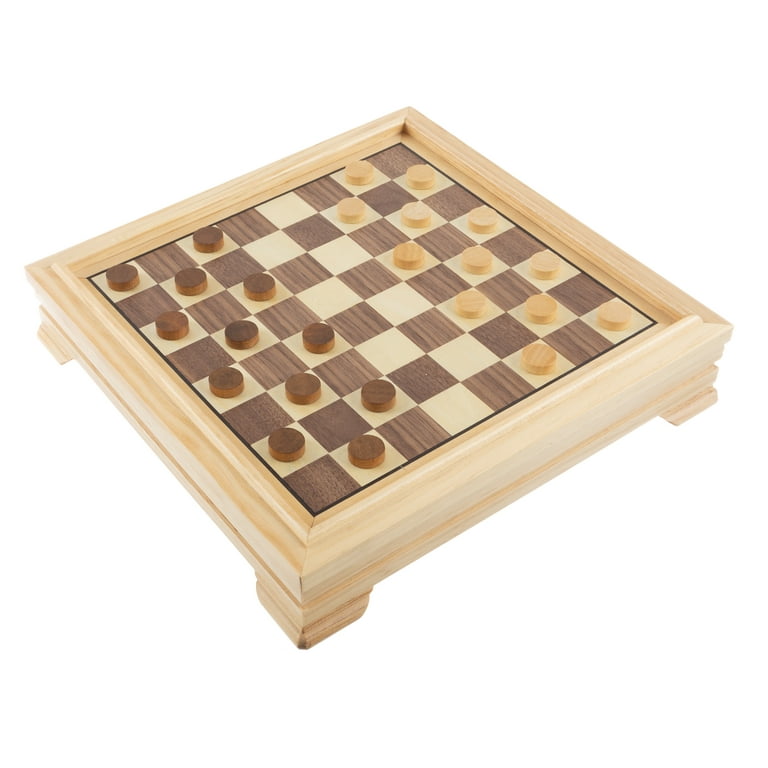Toy Time 7-in-1 Classic Wooden Board Game Set - Chess, Checkers,  Backgammon, Dominoes and More in the Board Games department at