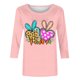 thumbnail image 3 of Camisetas Casuales de las Mujeres Impresas 3/4 Manga Cuello Redondo Blusa, Moda Ligera Superior para el Hogar Y el Uso Diario, Cómoda Imitación de la Tela Del Estante, 3 of 6