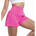 thumbnail image 2 of Flowy Running Shorts Women Workout Athletic Gym Yoga High Waisted with Pockets Cute Sweat Short Pants Casual Summer Deep Pink XL, 2 of 8