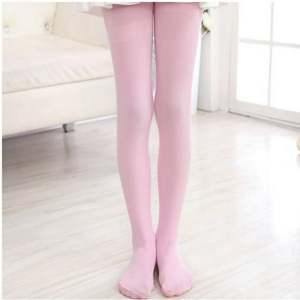 Calcetines de baile de terciopelo fino para niñas, medias grandes de ballet para primavera y verano, medias blancas