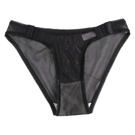 

PEASKJP Thongs for Women Bikini Panties Womens Cotton Underwear Breathable High Cut Panties Low Rise Cotton Cheeky Hipster Black M