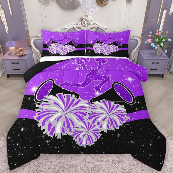 Castle Fairy 2-Piece Twin Size Comforter Set - Cheerleader Sports Print