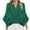 Green1, variant on fatyb Women's 3/4 Sleeve Tops Dressy V Neck Chiffon Blouses Elegant Business Office Work Shirts for Women