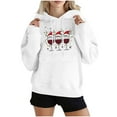 thumbnail image 2 of Yteetum Christmas Hoodies Sweatshirts for Women Oversized Drawstring Fleece Pullover Hooded Sweatshirts Coats Womens Casual Christmas Printed Plus Size Loose Long Sleeve Hoodies Outerwear Fall, 2 of 3