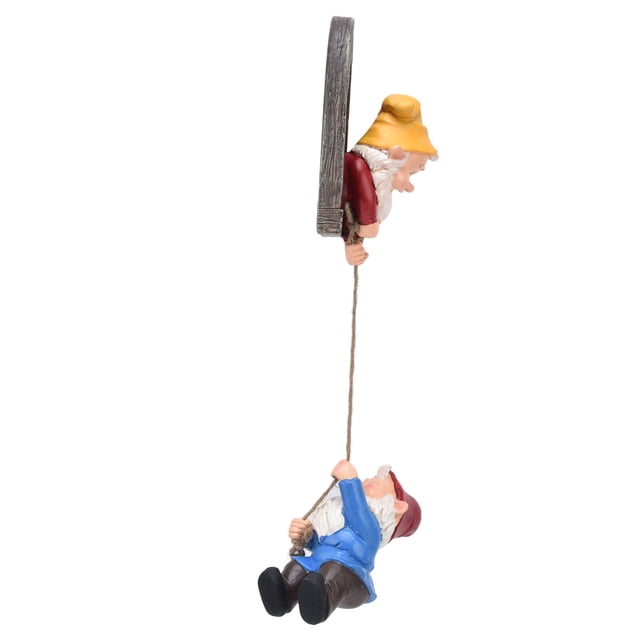 Gnome Garden Tree Estatua de Gnomo Resina Color Treal Trewing Elf Sculpture for Yard Outdoor