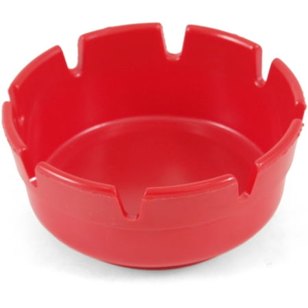 - Ges Red Plastic Cigarette Ashtray with 8 Notches, 4 Inch