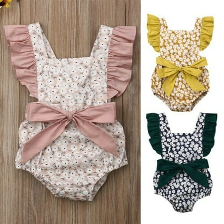 

Infant Baby Girl Kid Floral Romper Jumpsuit Summer Playsuit Outfit Summer Clothes