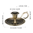 thumbnail image 2 of FENGGUIQU Vintage Style Metal Taper Candle Holder with Handle, Elegant Retro Candlestick for Tabletop Decor, 2 of 8
