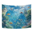thumbnail image 3 of WOBOGO Undersea World Tapestry 60×51in Home Living Room Bedroom Wall Hanging Ornaments, 3 of 10