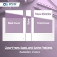 thumbnail image 3 of Davis Group Economy 3-Ring View Binders, 1" Round Rings, 225 Capacity, Lavender, Pack of 6, 3 of 4