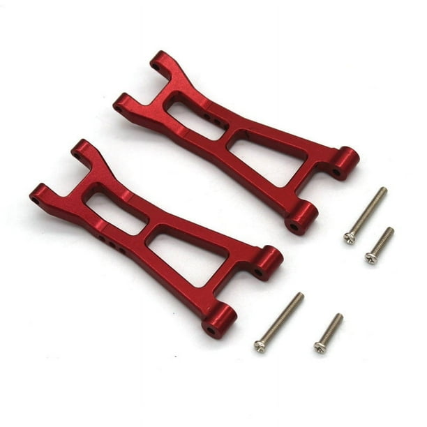 Tholdsy Brazo de suspensión inferior trasero mejorado de aleación de aluminio para 1/16 MJX H16 16207 16208 16209 16210 RC pieza de coche Kits de construcción modelo Rojo