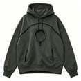 thumbnail image 3 of Women's Pet Pouch Hoodie, Kangaroo Carry Sweatshirt with Front Pet Carrier Pocket, Side Zip Drop Shoulder Oversized Hooded Top for Cats & Dogs, 3 of 5