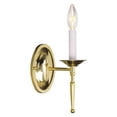 thumbnail image 4 of Livex Lighting Williamsburgh 1-Light Wall Sconce in Antique Brass, 4 of 4