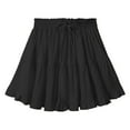 thumbnail image 2 of Bovxnpu Plus Size Skirts For Women, Women's Pleated Skater Skirt Basic Casual High Waisted Ruffles Flared Mini Skirts, Womens Elastic Drawstring Loose Skirt S, 2 of 6
