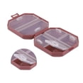thumbnail image 3 of Unique Bargains 1 Pc 6 Grids Double Layer Pill Case Dustproof for Travel Red, 3 of 6