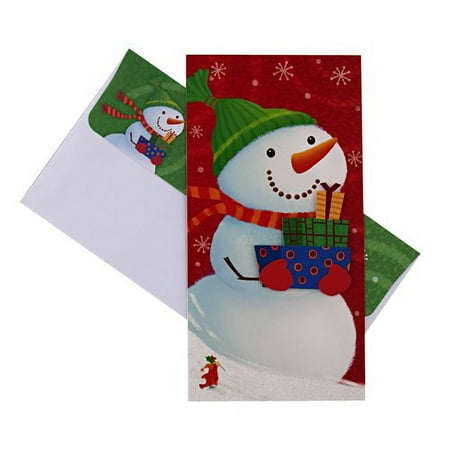 DaySpring Snowman Holding Presents Christmas Card