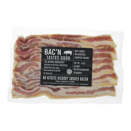 BAC'N Bacon, No Nitrite Dry Cured Hickory Smoked Flavor, 3 Ct, 42 Oz