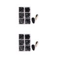 thumbnail image 3 of Soidarity Nail Crystal Nails 6 Cajas Rhinestone Glass Transparente Color mezclado Nail Art DIY Kit Maquillaje Decoración Black Rhinestone Diamante de imitación negro 2piezas, 3 of 6
