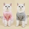 thumbnail image 3 of Reheyre Pet Sweater Round Neck Solid Color Thickening Cat Dog Knitwear Sweater for Autumn, 3 of 8