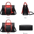 thumbnail image 5 of Bolso de mano de diseño de lujo para mujer, bolso de hombro de piel sintética de alta calidad a juego con colores, bolsos de mensajero de viaje con asa superior de gran capacidad, 5 of 5