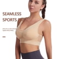 thumbnail image 3 of huanledash U-Neck Wide Shoulder Strap High Elasticity Shockproof Sports Bra Women Hollow Mesh Back Yoga Vest Bra, 3 of 8