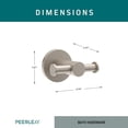 thumbnail image 3 of Peerless PA547-BN Precept Double Towel Hook, SpotShield Brushed Nickel, 3 of 8