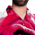 thumbnail image 5 of Pink Monkey Gorilla Men's Short Sleeve Printed Button Down Hawaiian Beach Shirts, 5 of 6