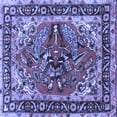 thumbnail image 1 of Ahgly Company Machine Washable Indoor Square Persian Blue Traditional Area Rugs, 8' Square, 1 of 4
