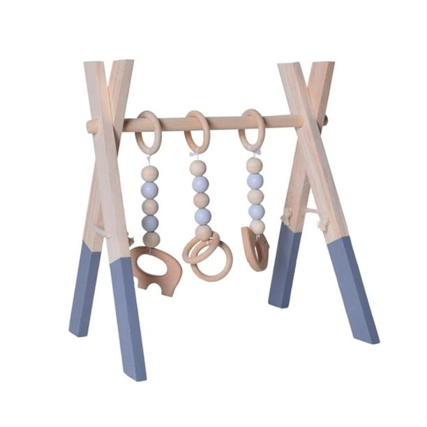 Sonajero infantil de madera, juguete para , juguete de madera para , regalo de ducha para gris Salvador Marco de fitness para niños pequeños