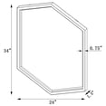 thumbnail image 3 of Bledel 24 x 34 Inch Hexagonal Wall Mirror Gold, 3 of 3