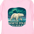 thumbnail image 4 of Inktastic North Pole Alaska Polar Bear Aurora Boys or Girls Long Sleeve Toddler T-Shirt, 4 of 5