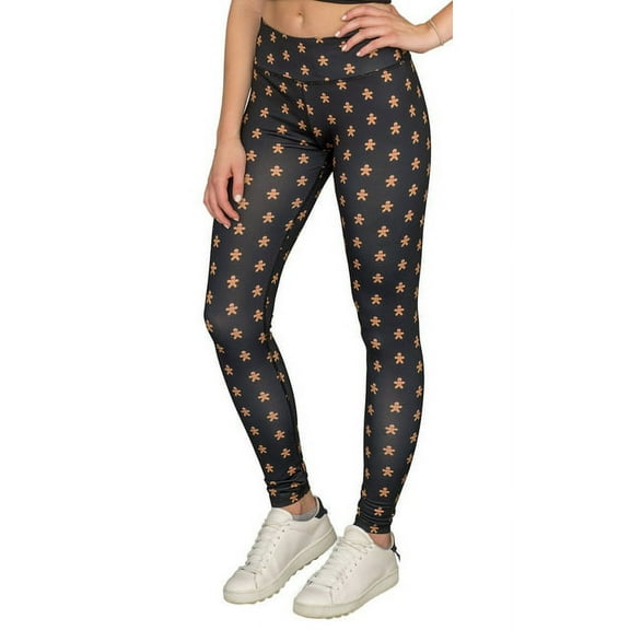 Gingerbread Man Women's Black Christmas Leggings