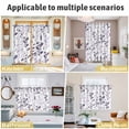thumbnail image 5 of Purple Grey Botanical Kitchen Curtains Window Panels, Watercolor Spring Floral Summer Leaf Insulated Window Treatment Curtain, Grommet Curtains for Bedroom/Living Room/Bathroom, 2 Piece 52"Wx63"L, 5 of 8