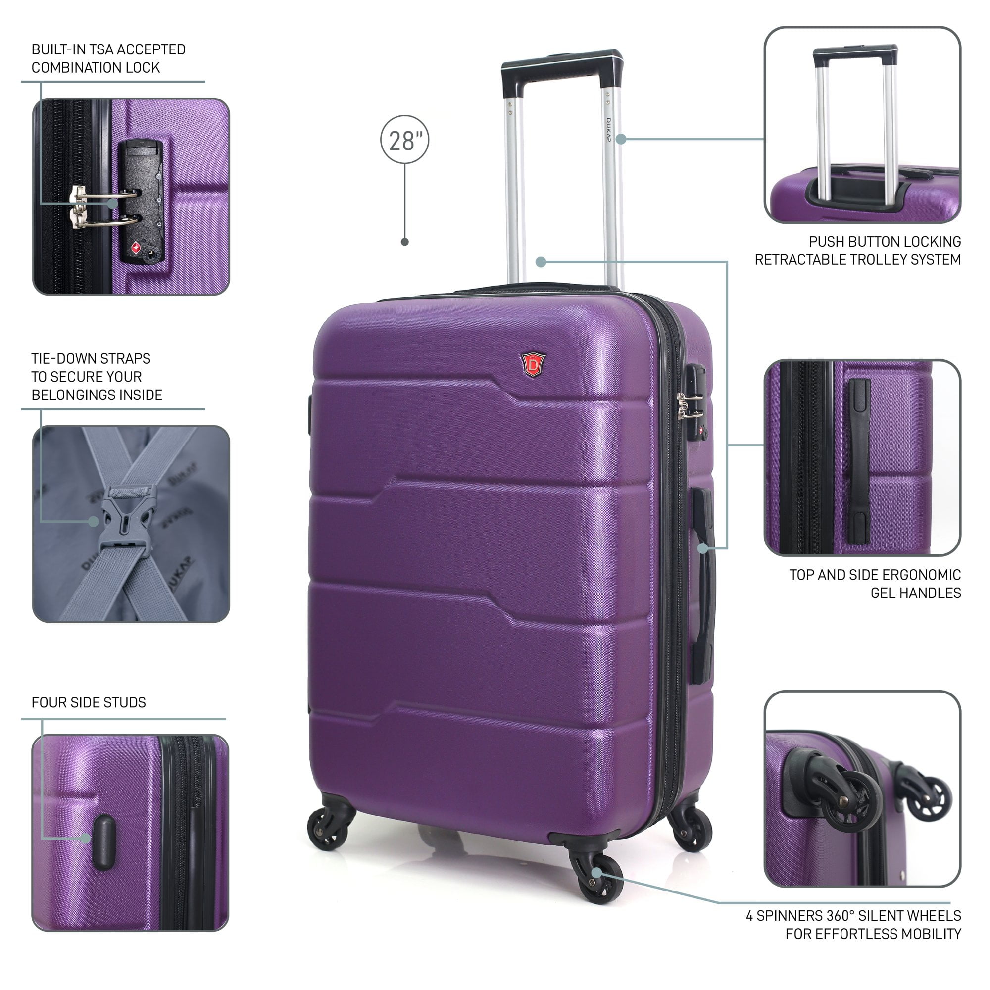 DUKAP Rodez 28" Lightweight Hardside Spinner Luggage