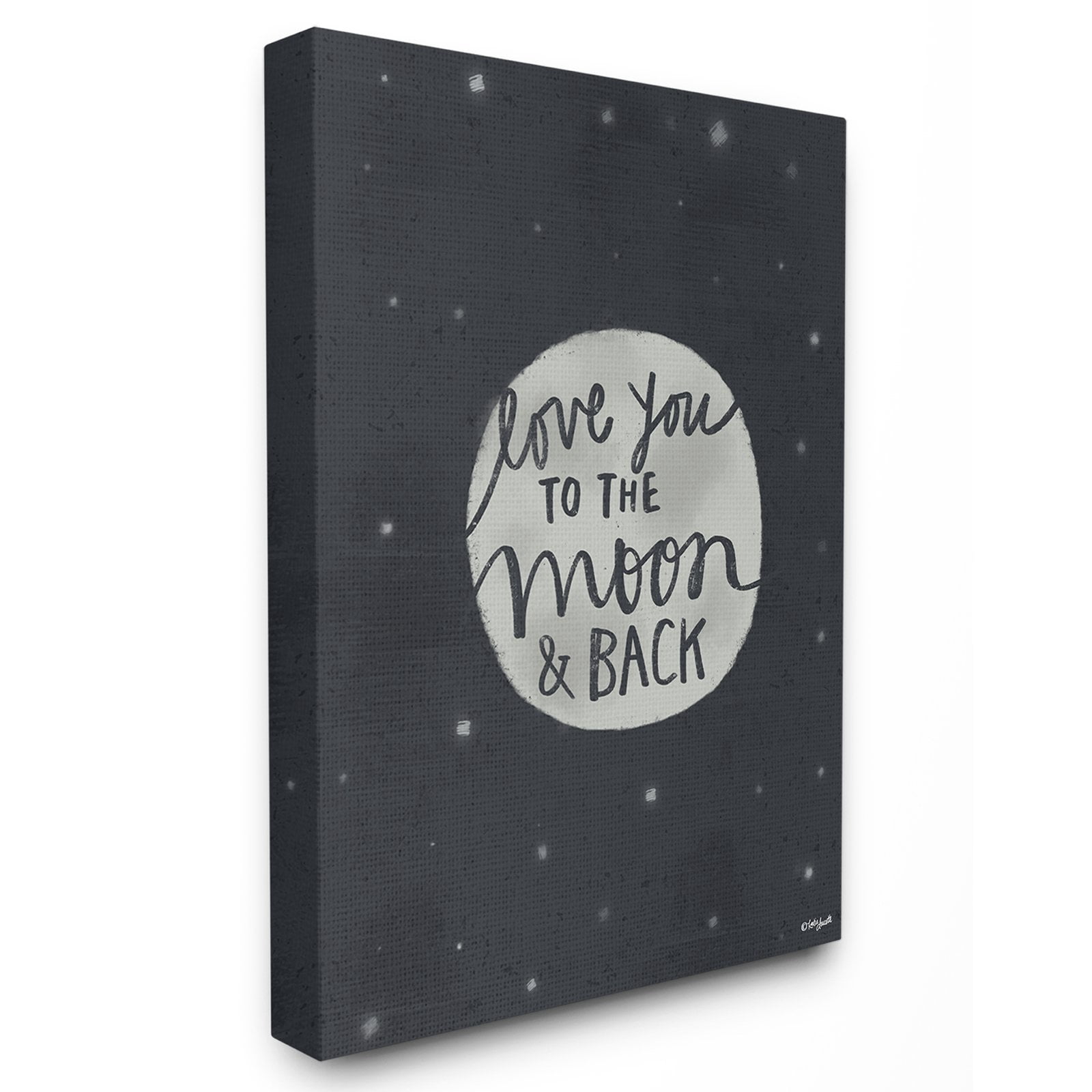 The Stupell Home Decor Collection Love You Moon Typography Wall Art