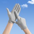 thumbnail image 4 of PMVFHDE Unisex Solid Color Sun Shield Gloves, for Outdoor Fishing Hiking Cycling Sun Gloves Grey，One Size, 4 of 6