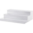 thumbnail image 1 of CiaoHER Large Acrylic Wine Liquor Bottle Rack 3 Tier White Countertop Riser Display for Bar Coffee Leisure Station Retail Store Shop Grocery Collection Organizer Stand (20''-1pack), 1 of 8