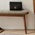 thumbnail image 2 of Set of 1 Dining Bench Table Bench with Leather Cushion, Wood Bench Solid Wooden Bench Indoor Dining Room Table Home Bedroom Bed End Restaurant Modern Hallway Furniture (Brown), 2 of 7